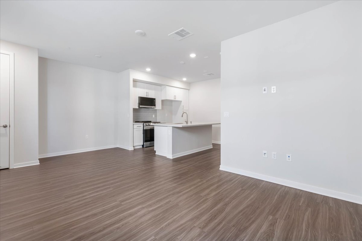 A large empty kitchen.