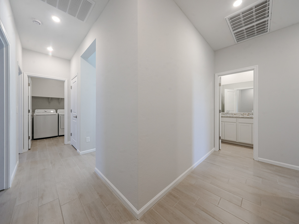 A room with white walls.