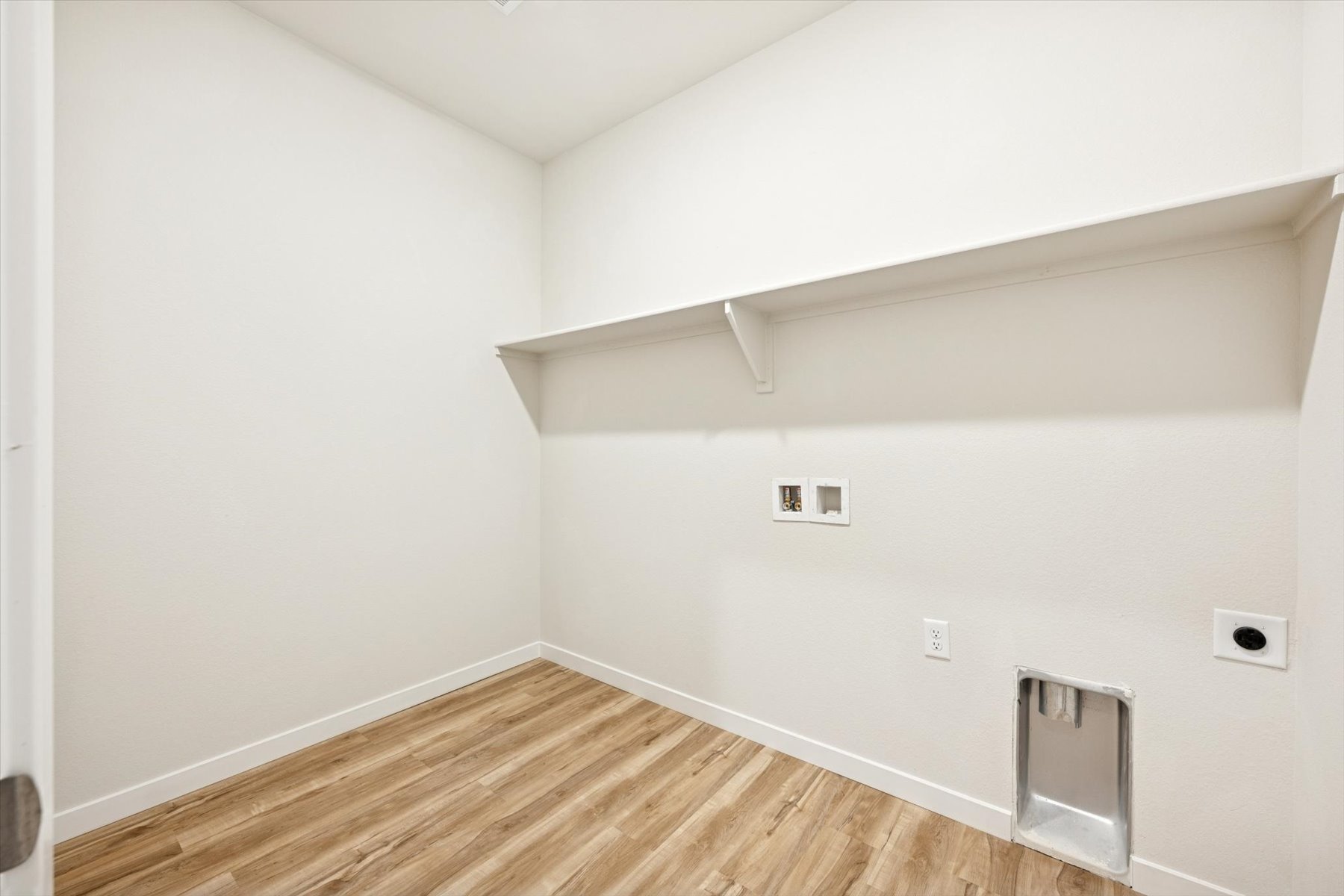 A room with white walls.