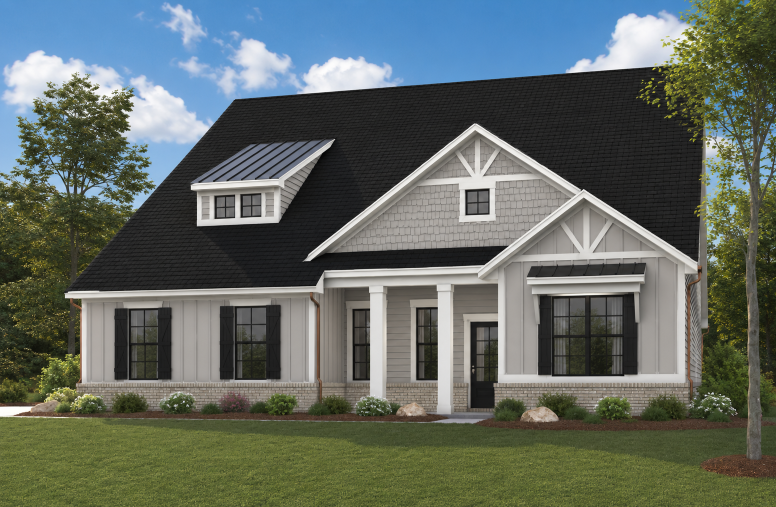A house with a grass yard.