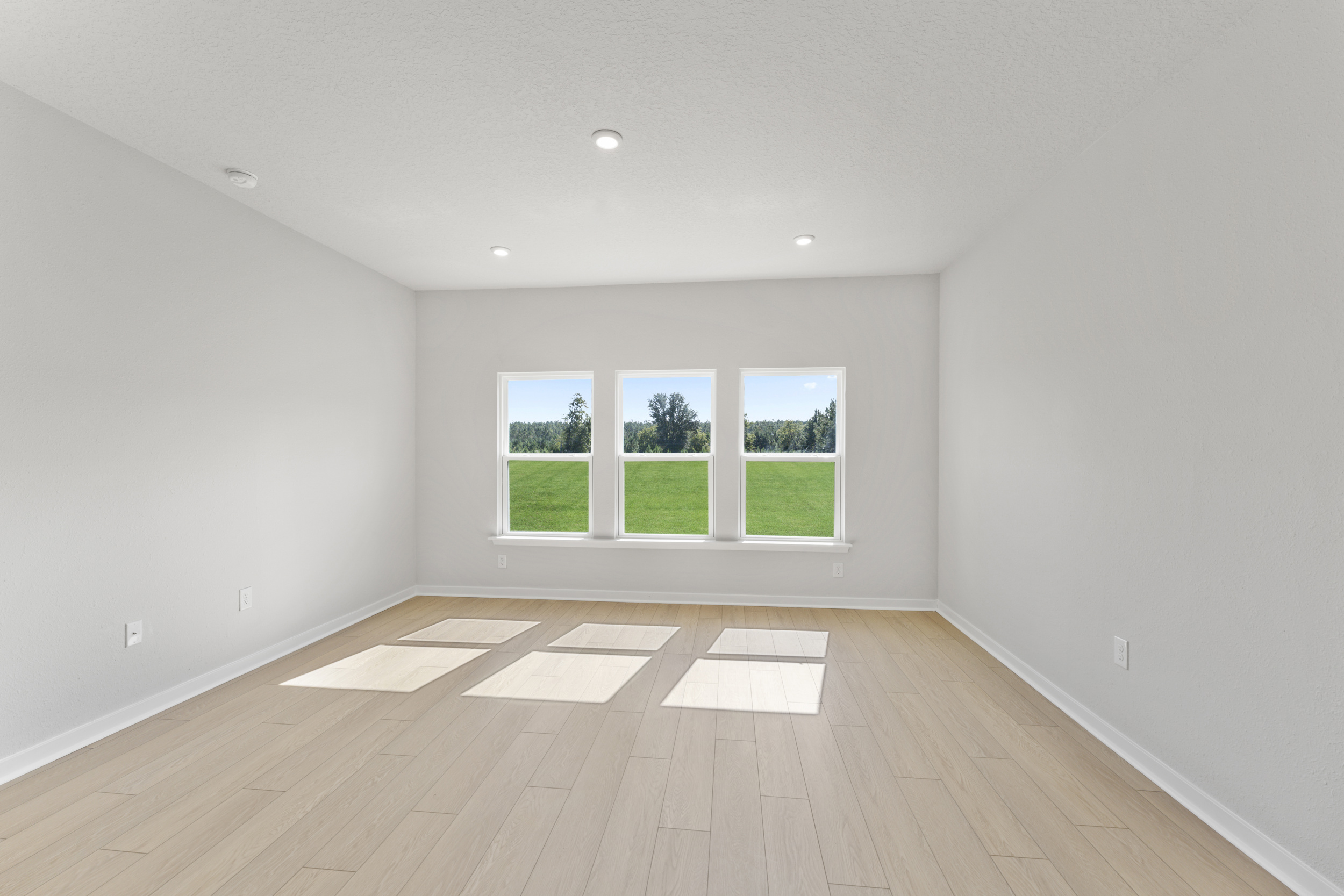 Lot 591 Living Area with Large Windows at NorthShore in Kingsland