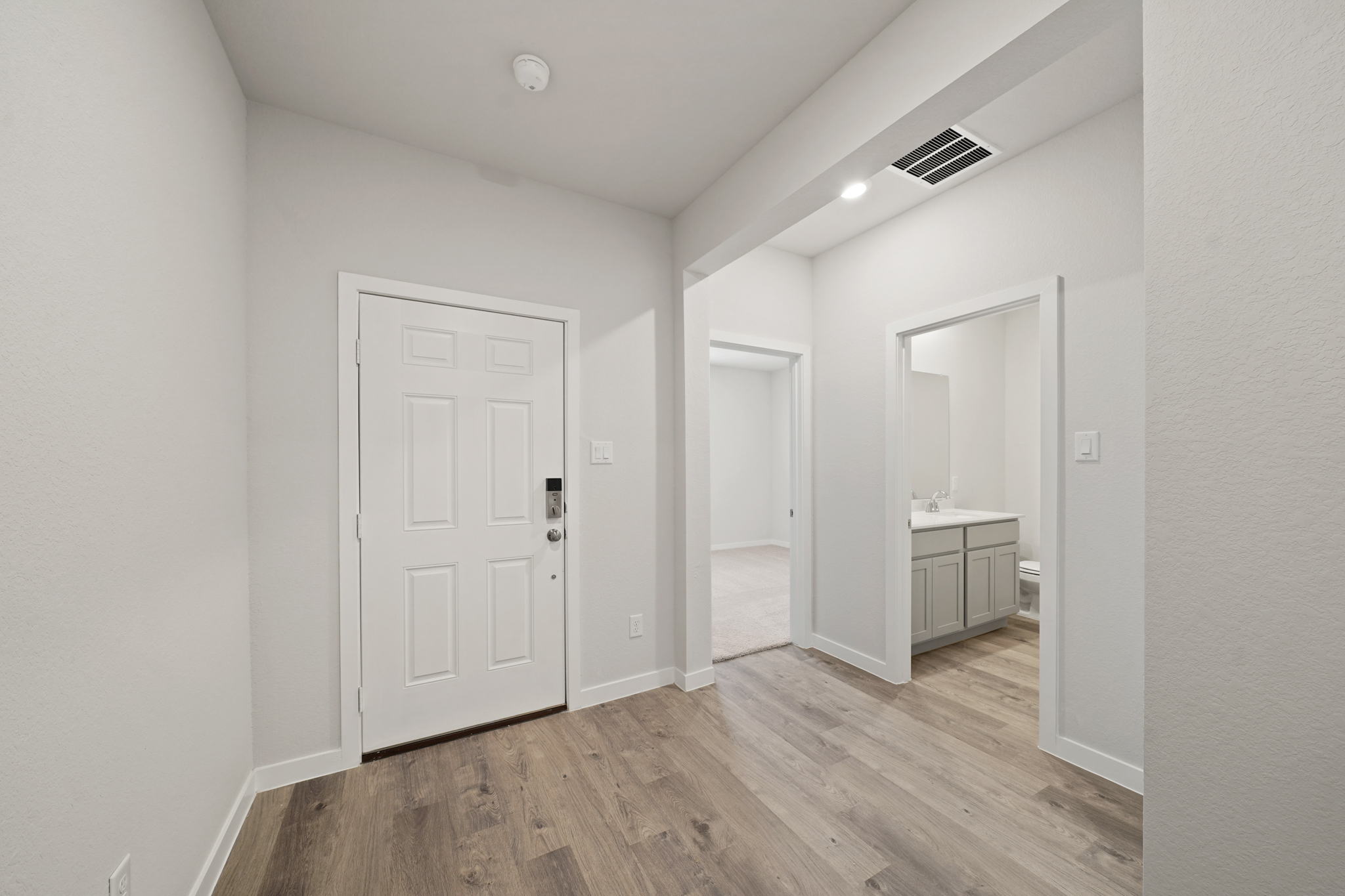 A room with white walls.