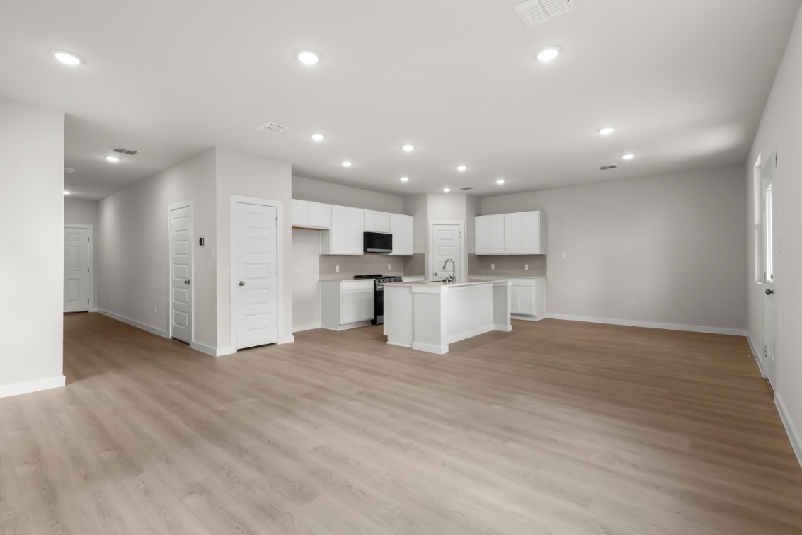 A large empty kitchen.
