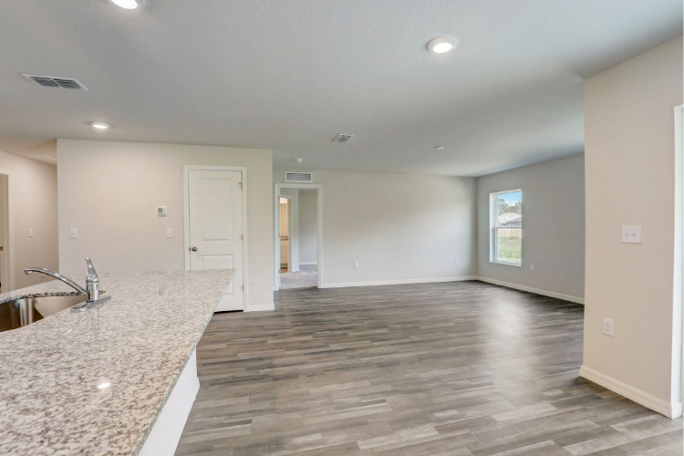 A large empty kitchen.